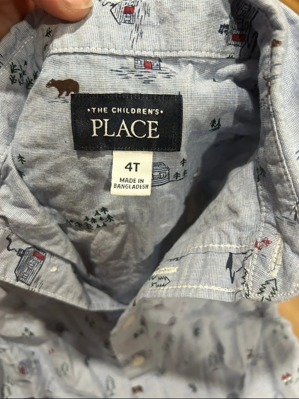 The Childrens Place Camping Causal Button Down Size 4T